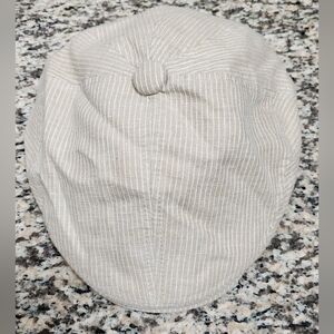 Yellow 108 Newsboy Drivers Cap Tan‎ with stripes
